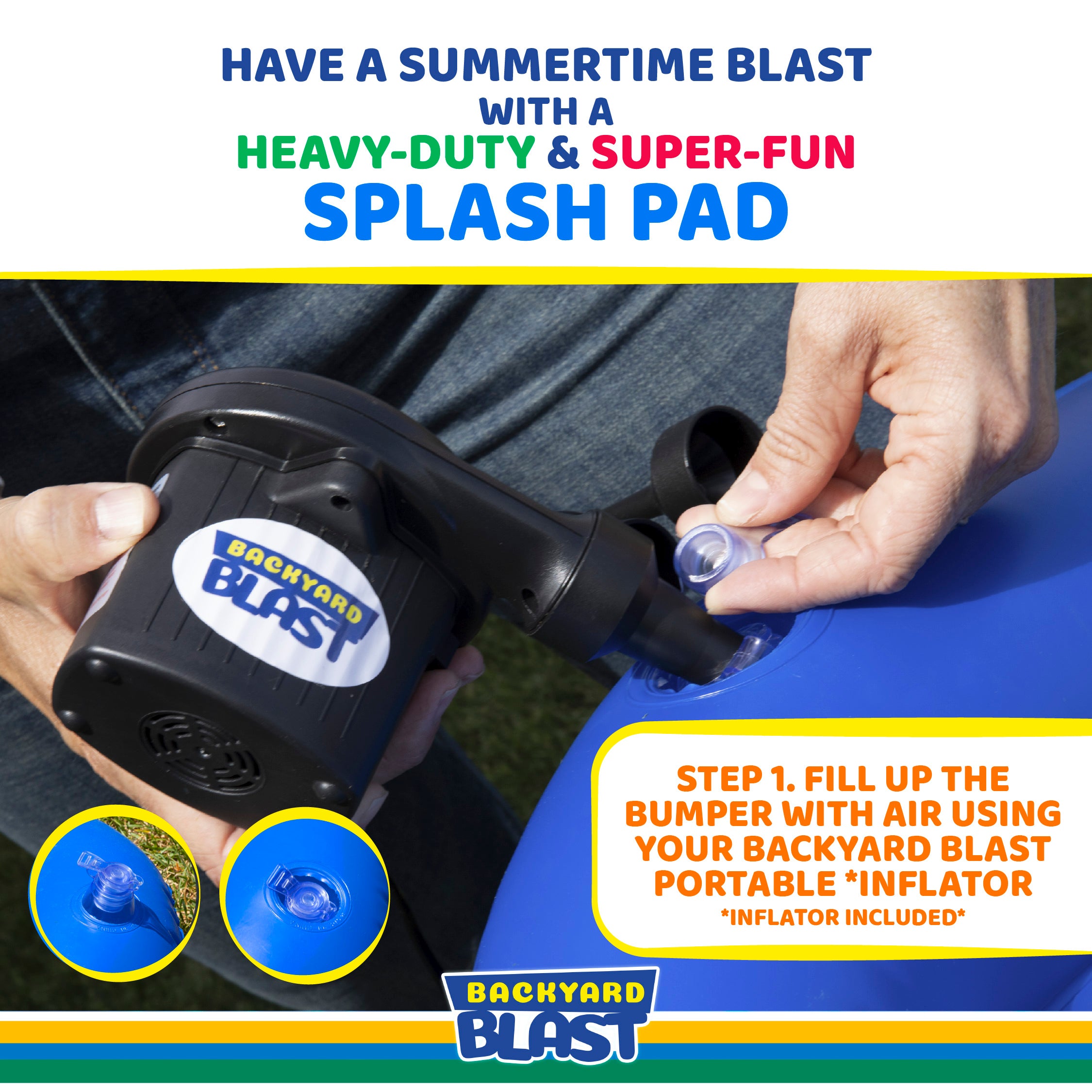 B09VLKNZK2.PT02 10’ x 6’ Splash Zone, Water Slide Splash Pad Accessory - Image 3