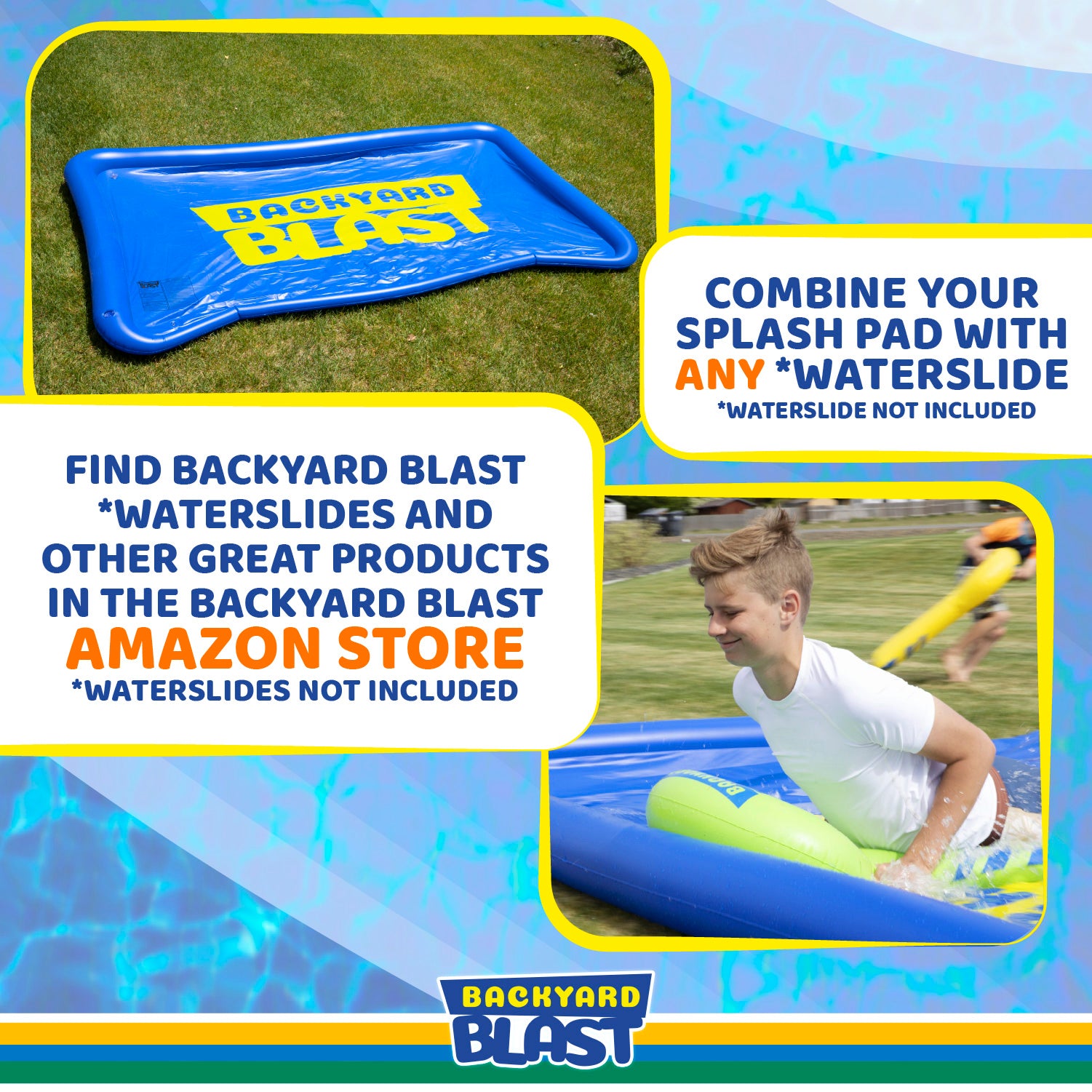 B09VLKNZK2.PT05 10’ x 6’ Splash Zone, Water Slide Splash Pad Accessory - Image 6