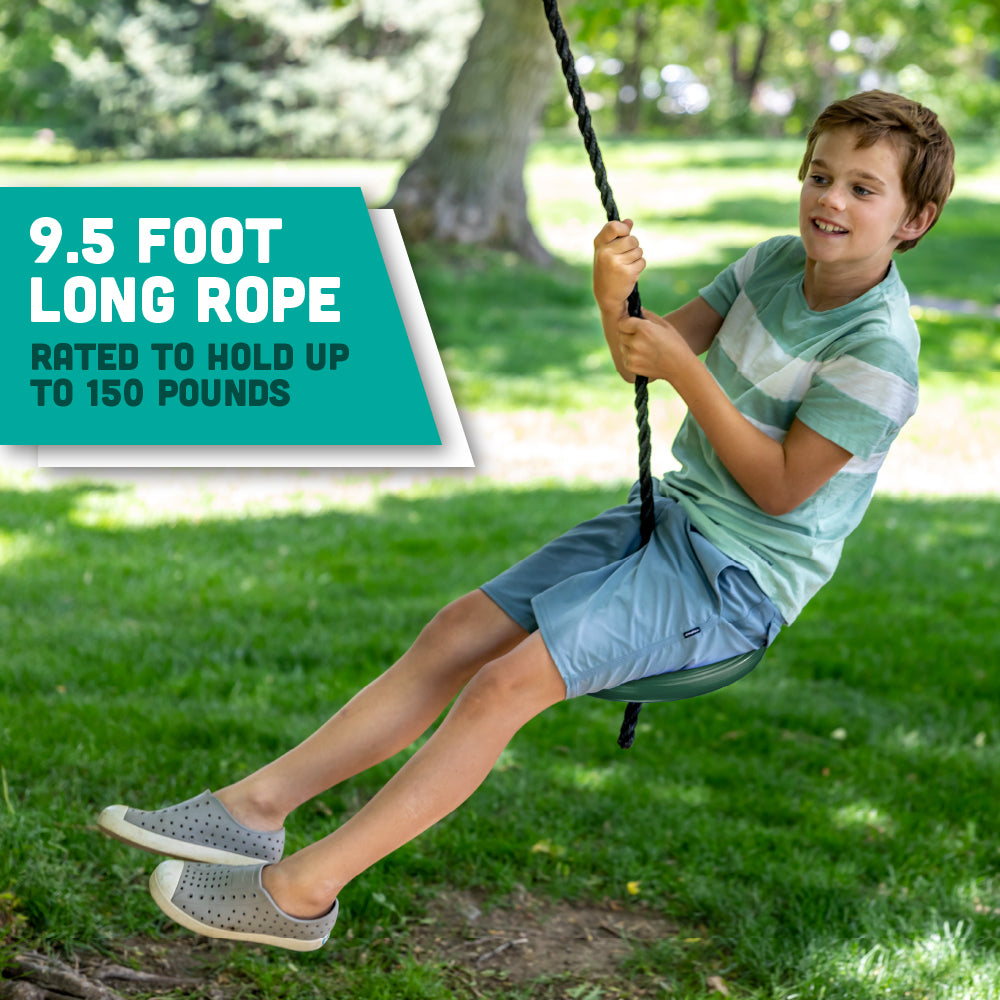 disc rope swing with leg protectors green main disc rope swing with leg protectors green main